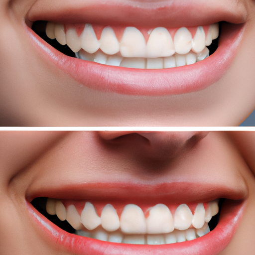 תמונת לפני ואחרי של הליך שיניים מוצלח של מטופל